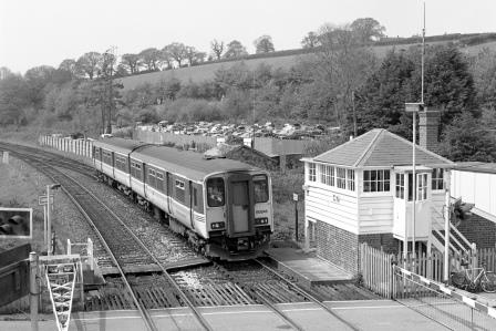 Regional Railways Class 150 150248 at Crediton, Devon with the 12.17pm Barnstaple - Exmouth service on Monday 01 May 1995 - J. Scrace [234072]