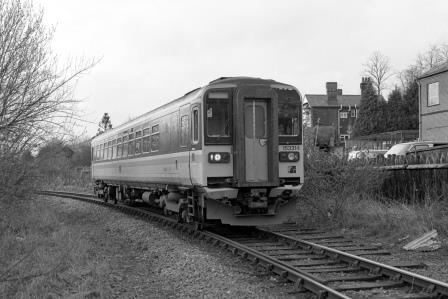 Regional Railways Class 153 153314 at Sudbury, Cambridgeshire with the 2.40pm Sudbury - Marks Tey service on Thursday 16 Mar 1995 - J. Scrace [234077]