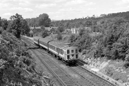 NSE Class 207/2 207203 at Falmer, East Sussex with the 9.48am Ashford - Brighton service on Saturday 22 Jul 1995 - J. Scrace [234100]