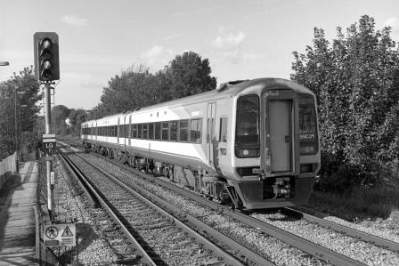 SWT Class 159 159005 at Aldrington, East Sussex with the 10.08am Reading - Brighton service on Tuesday 17 Oct 2000 - J. Scrace [234130]
