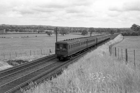 BR(S) Class 2-NOL 1826 near Christ's Hospital, West Sussex with the 10.02am Victoria - Bognor Regis service on Saturday 06 Jun 1959 - J. Scrace [234144]