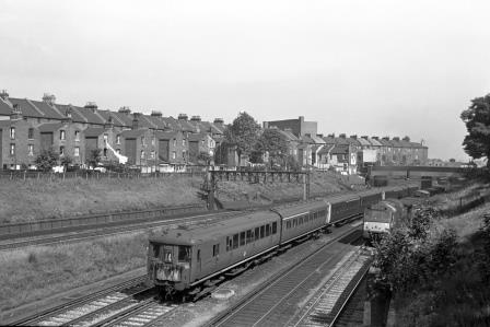BR(S) Class 2-BIL 2056 & BR(S) Class 25 at Clapham Junction, Greater London with the 10.45am Victoria - Brighton & Freight on Thursday 22 Aug 1968 - J. Scrace [234151]