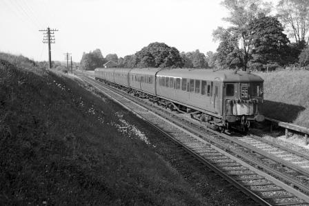 BR(S) Class 2-BIL 2066 at Itchingfield Junction, West Sussex with the 4.36pm Victoria - Bognor Regis service on Saturday 28 May 1966 - J. Scrace [234153]