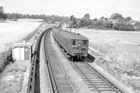 BR(S) Class 2-BIL 2072 near Horsham, West Sussex with the 9.10am Bognor Regis - Victoria service on Saturday 04 Jul 1959 - J. Scrace [234155]