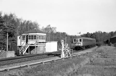 BR(S) Class 2-HAL 2610 at Ash Vale Junction, Surrey with a Waterloo - Guildford (via Ascot) service on Friday 22 Mar 1968 - J. Scrace [234175]