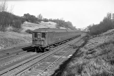 BR(S) Class 4-LAV 2921 at Honor Oak Park, Greater London with the 11.16am London Bridge - Three Bridges service on Sunday 05 Mar 1961 - J. Scrace [234189]