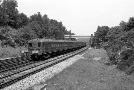 BR(S) Class 4-LAV 2955 at Haywards Heath, West Sussex with the 10.45am Victoria - Brighton service on Sunday 02 Jun 1968 - J. Scrace [234229]