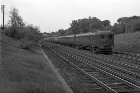 BR(S) Class 6-PUL 3003 at Honor Oak Park, Greater London with the 7.19am Littlehampton - London Bridge service on Tuesday 14 May 1963 - J. Scrace [234231]