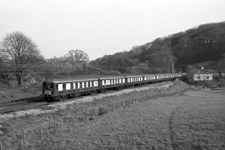 BR(S) Class 5-BEL 3051 at Patcham Tunnel, East Sussex with the 5.25pm Brighton - Victoria "Brighton Belle" on Thursday 27 Apr 1967 - J. Scrace [234253]
