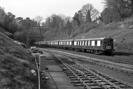 BR(S) Class 5-BEL 3051 at Haywards Heath, West Sussex with the 9.25am Brighton - Victoria "Brighton Belle" on Friday 28 Apr 1967 - J. Scrace [234254]