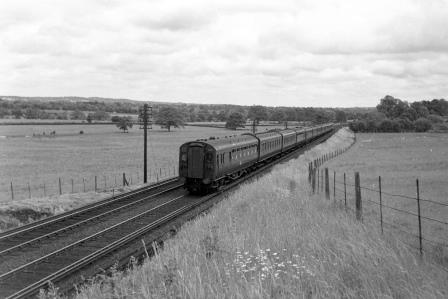 BR(S) Class 4-COR 3125 near Christ's Hospital, West Sussex with the 10.18am Victoria - Bognor Regis service on Saturday 06 Jun 1959 - J. Scrace [234296]