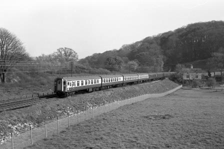BR(S) Class 4-CIG 7309 at Patcham, East Sussex with the 4.45pm Brighton - Victoria service on Friday 26 Apr 1968 - J. Scrace [234383]