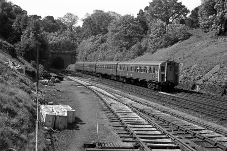 BR(S) Class 4-VEP 7736 at Haywards Heath, West Sussex with the 9.58am Brighton - London Bridge service on Wednesday 29 May 1968 - J. Scrace [234402]