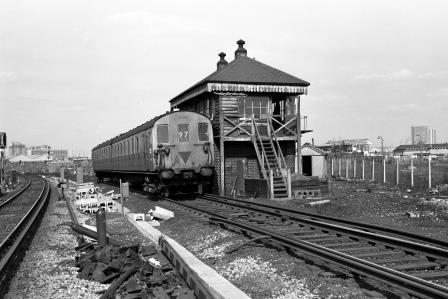 BR(S) Class 2-EPB 5774 at Old Kent Road, Greater London with the 2.51pm London Bridge to London Bridge on Friday 28 Mar 1969 - J. Scrace [234446]