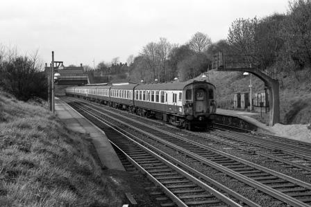 BR(S) Class 4-CEP 7205 at Honor Oak Park Station, Greater London with the 8.02am Bognor Regis to Victoria on Saturday 19 Apr 1969 - J. Scrace [234490]