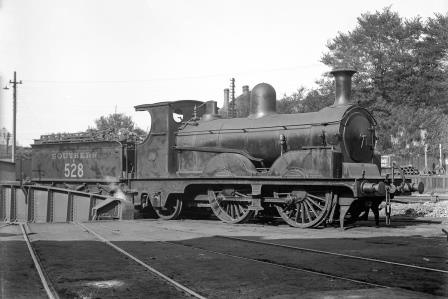 LSWR Class A12 E528 at Guildford Shed, Surrey on Saturday 30 Apr 1927 - H.C. Casserley [270480]