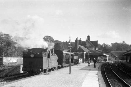 LSWR Class M7 E130 at Midhurst Station, West Sussex on Tuesday 30 Oct 1928 - H.C. Casserley [270543]