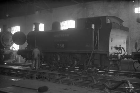 SR 757 class 758 'Lord St. Levan' at Plymouth Friary Shed, Devon on Saturday 07 Jun 1947 - J.H. Aston [275018]