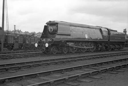 SR WC class 21C121 'Dartmoor' at Exmouth Junction Shed, Devon on Saturday 07 Jun 1947 - J.H. Aston [275023]