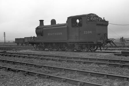 SR E5 class 2594 at Eastbourne Shed, East Sussex on Saturday 14 Jun 1947 - J.H. Aston [275029]