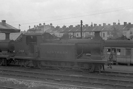 SR E6 class 2414 at Norwood Junction Shed, Greater London on Saturday 19 Jul 1947 - J.H. Aston [275066]