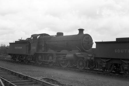 SR K class 2338 at Three Bridges Shed, West Sussex on Saturday 13 Sep 1947 - J.H. Aston [275118]