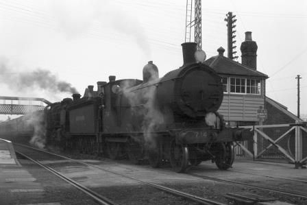 SR T9 class 714 at Chard Junction Station, Somerset with the 6.30am Exeter Central - Templecombe service on Wednesday 17 Sep 1947 - J.H. Aston [275131]
