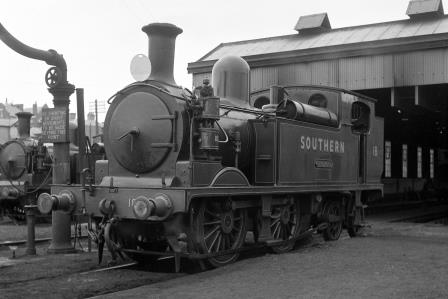 SR O2 class W18 'Ningwood' at Ryde Shed, Isle of Wight on Easter Monday 29 Mar 1948 - J.H. Aston [275141]