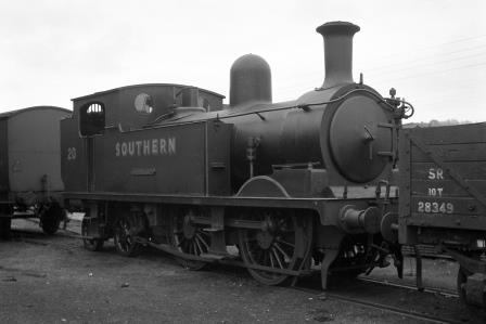 SR O2 class W20 'Shanklin' at Ryde Shed, Isle of Wight on Easter Monday 29 Mar 1948 - J.H. Aston [275142]
