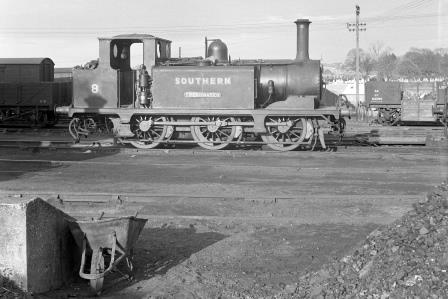 SR A1X class W8 'Freshwater' at Newport Shed, Isle of Wight on Easter Monday 29 Mar 1948 - J.H. Aston [275153]