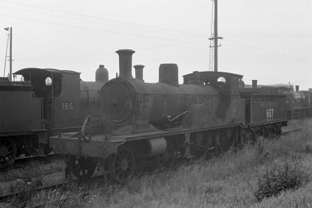 SR X6 class 657 at Eastleigh Shed, Hampshire on Saturday 10 Apr 1948 - J.H. Aston [275172]