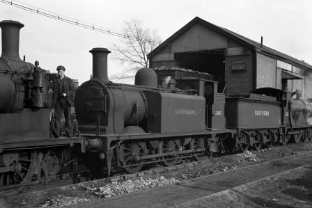 SR E1 class 2160 at Eastleigh Shed, Hampshire on Saturday 10 Apr 1948 - J.H. Aston [275175]