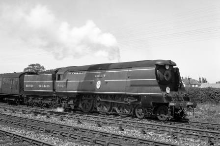 BR(S) Battle of Britain class S21C167 'Tangmere' at Headcorn, Kent with the 11.15 Charing Cross  -  Ramsgate service on Saturday 08 May 1948 - J.H. Aston [275204]