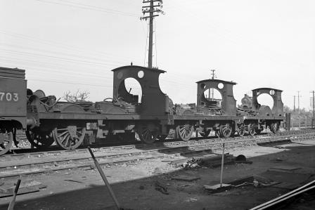 SR C class 1255 & SR C class 1298 & SR D class 1490 at Ashford Works Yard, Kent on Saturday 08 May 1948 - J.H. Aston [275215]