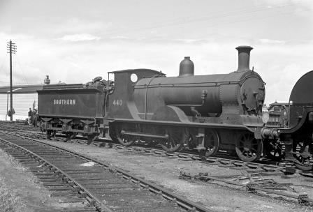 SR L11 class 440 at Dorchester Shed, Dorset on Sunday 27 Jun 1948 - J.H. Aston [275280]