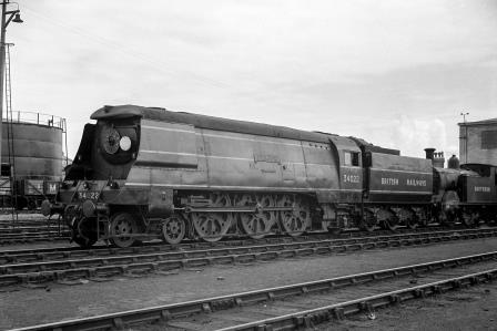 BR(S) West Country class 34022 'Exmoor' at Exmouth Junction Shed, Devon on Wednesday 30 Jun 1948 - J.H. Aston [275296]
