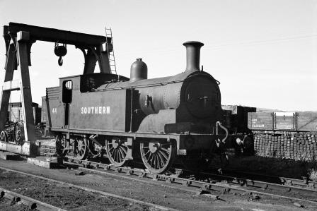 SR M7 class 44 at Barnstaple Junction Shed, Devon on Thursday 01 Jul 1948 - J.H. Aston [275304]