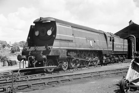 BR(S) West Country class S21C107 'Wadebridge' at Wadebridge Shed, Cornwall on Monday 05 Jul 1948 - J.H. Aston [275317]