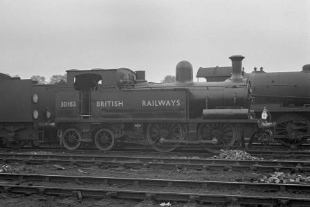 BR(S) O2 class 30183 at EastleIgh Shed, Hampshire on Saturday 10 Jul 1948 - J.H. Aston [275347]