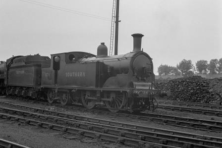 SR M7 class 674 at EastleIgh Shed, Hampshire on Saturday 10 Jul 1948 - J.H. Aston [275351]