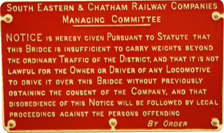 Bridge weight warning